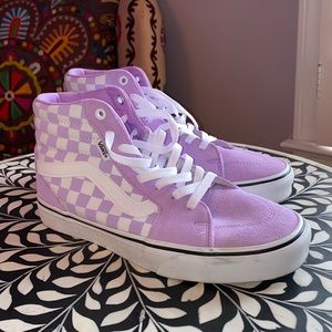 Vans Filmore Checkerboard Hightop Shoes in Purple